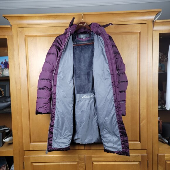 Eddie Bauer Women's Sun Valley Hooded Down Parka Dark Plum - 1X - Picture 5 of 15